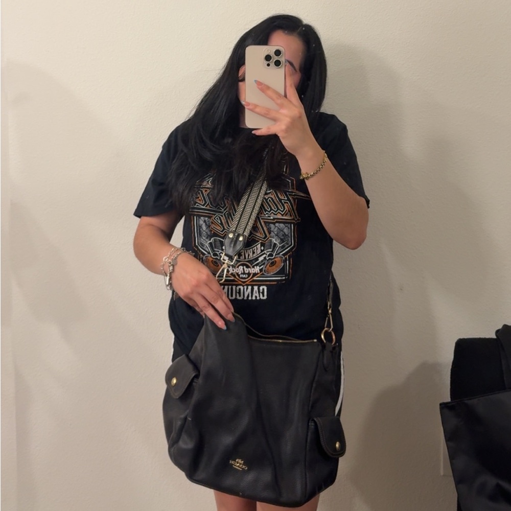 Coach Black Leather Shoulder Bag